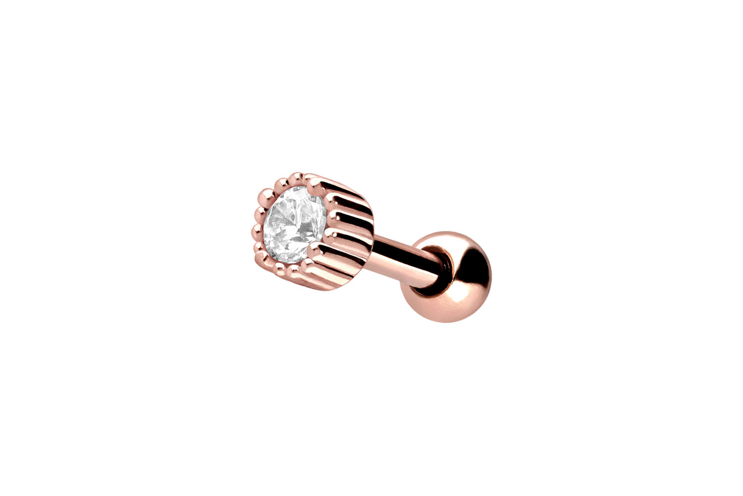 Chirurgenstahl Ohrpiercing KRISTALL